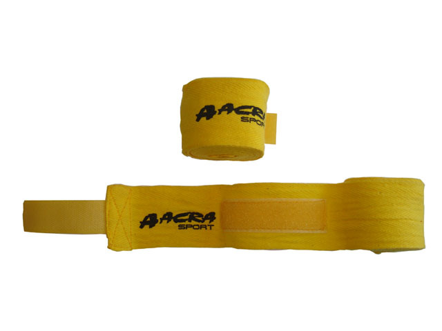 ACRA 05-BR1 Bandáž na ruce pro bojové sporty žlutá
