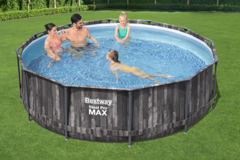 Bestway Steel Pro Max Wood 3,66 x 1 m 5614X bazén Family + příslušenství