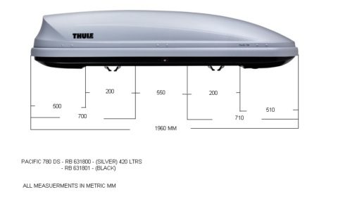 Thule Pacific 780 Aeroskin černý antracit Dual side