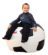 Beanbag fotbalový míč 90 cm - sedací pytel v černobílé barvě