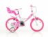 DINO bikes 144RN bílá, růžový potisk 14" 2017 dětské kolo